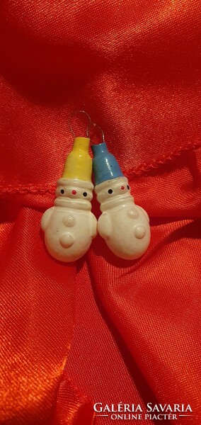 Christmas tree decoration - miniature snowmen /rare, for collection/