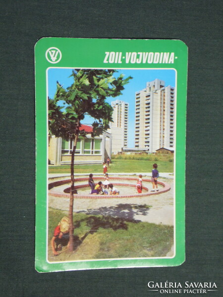 Kártyanaptár, Jugoszlávia, Vajdaság, biztosító, bank, 1978,   (4)