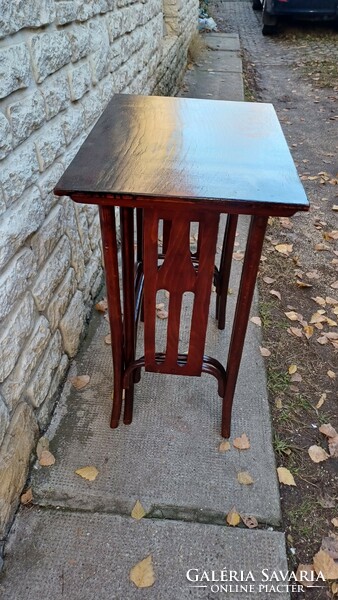 Antique 2-piece thonel folding tables, art nouveau art deco style console, standing coffee table, smoking room