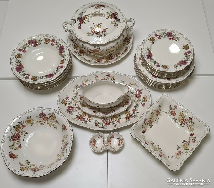 Zsolnay butterfly dinner set 25 pieces #1185