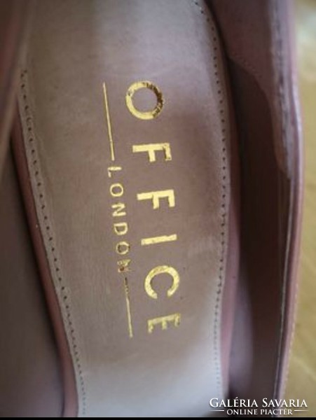 Office London 40 nude leather, casual nail shoes, platform shoes