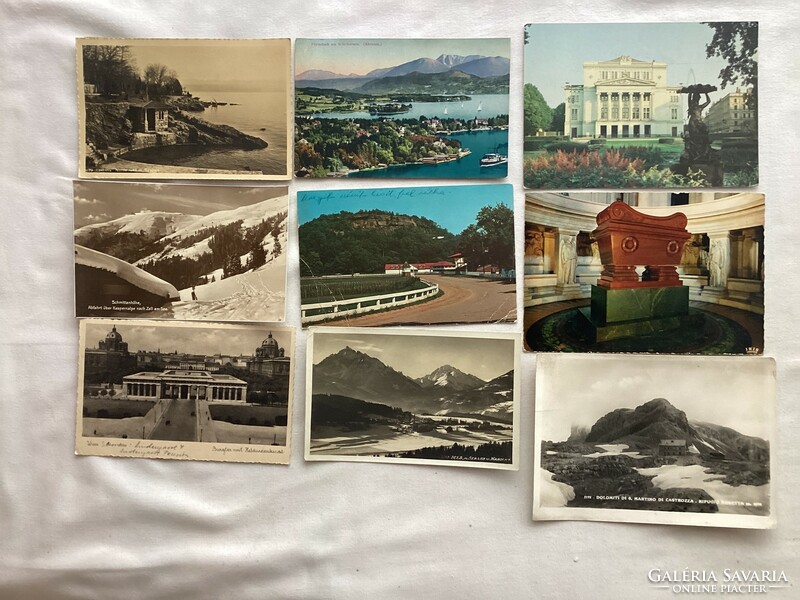 25 pieces of foreign postcards. (I.)