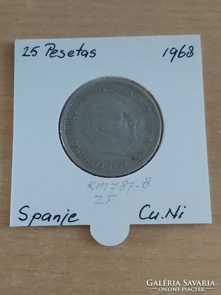 SPANYOL 25 PESETA 1957 (68) CUNI, Gral. Francisco Franco PAPÍRTOKBAN