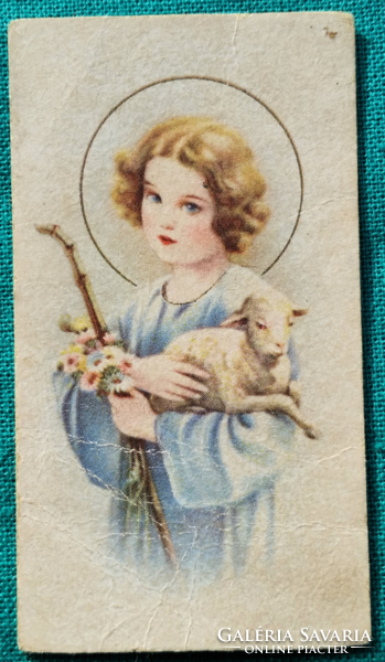 Antique small prayer picture, vow memory for children in a prayer book