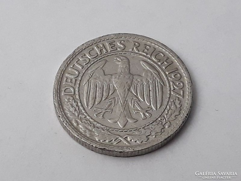 Németország 50 Pfennig 1927 - Német 50 reichspfennig 1927 külföldi pénzérme