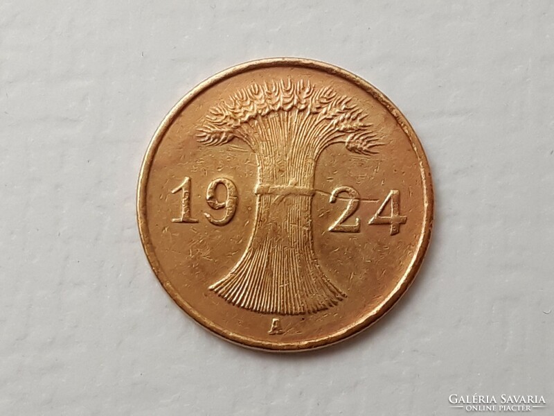 Germany 1 reichspfennig 1924 coin - German 1 reichspfennig 1924 foreign coin