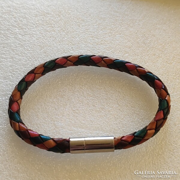 Men's new leather bracelet 22cm