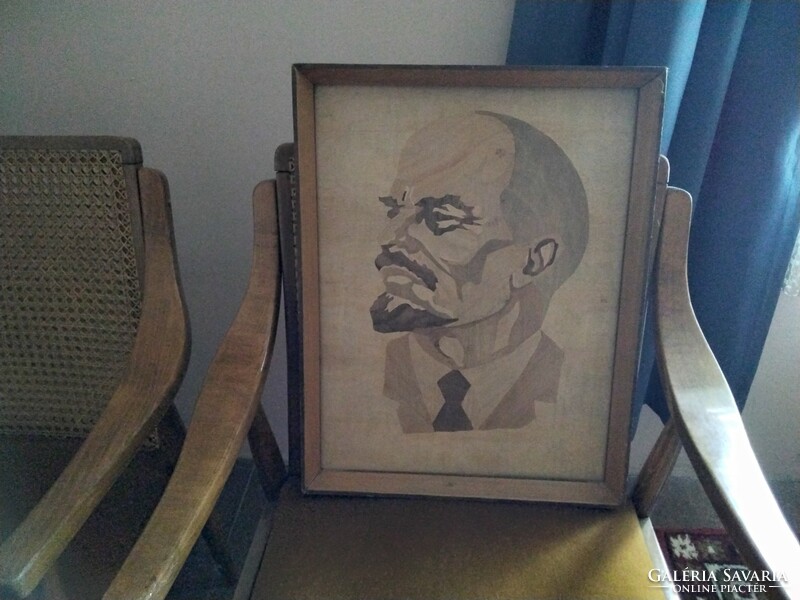 Intarziás Lenin kép