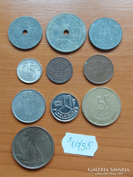 Belgium mixed coins 10 pcs s10/55#