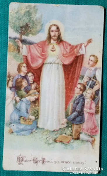 Antique holy image, prayer sheet, memory sheet for prayer book, 1928