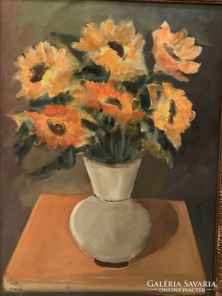 Molnár Bertalan (1933-2023) Virág csendélet