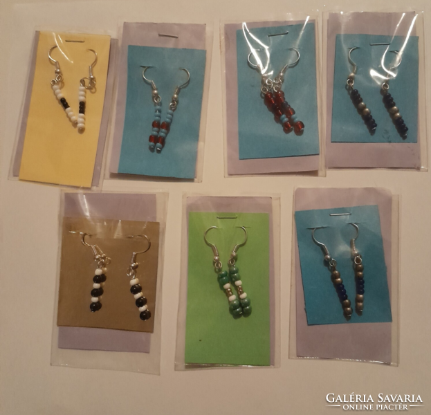 Sale (7 pcs.) Earrings (glass beads - handmade items)