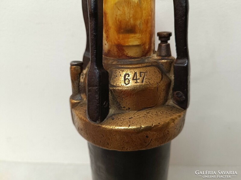Antik bányász szerszám vájár bakter vasutas karbid lámpa 442 8186