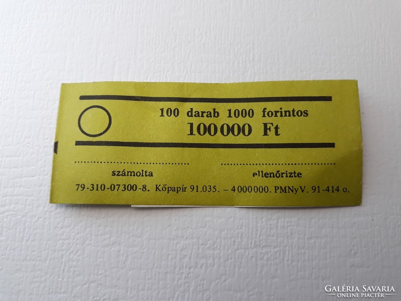 Banknote bundling tape 1000 ft - 100 pieces of retro, old 1000 forint banknote green