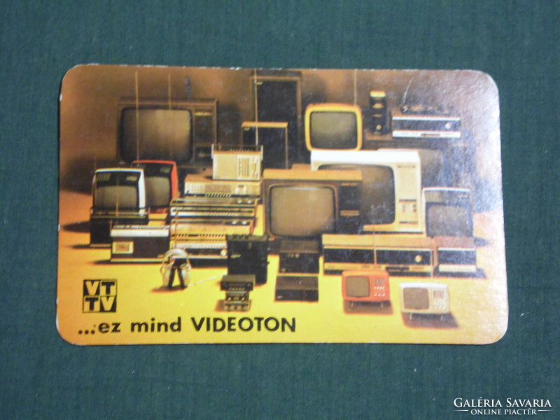 Kártyanaptár, VIDEOTON rádió, televízió, 1978,   (4)