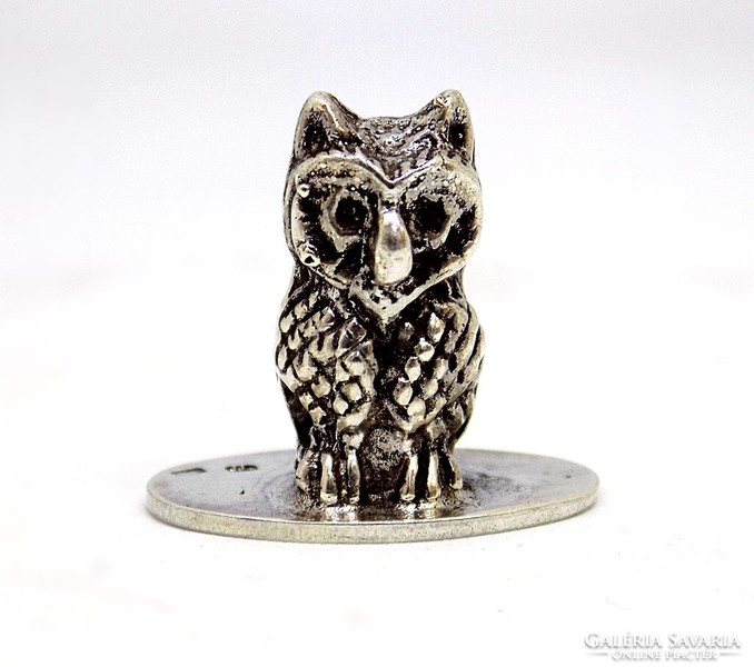 Silver owl miniature figure (zal-ag119438)