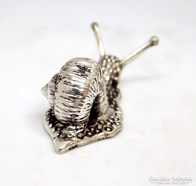 Silver miniature snail figurine (zal-ag119432)
