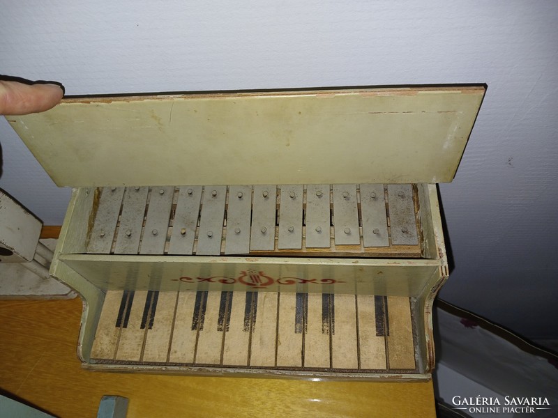 Vintage wooden toy piano