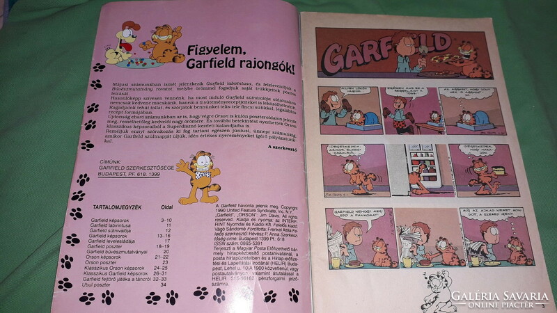Retro 1991 / 5 GARFIELD - KANDI LAPOK 17.szám rajzos képregény magazin a képek szerint