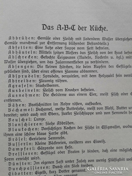 1939-es németnyelvű szakácskönyv.