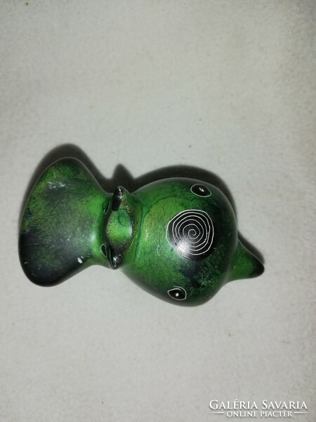 Art deco rare green hippo, hand painted