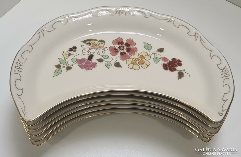 Zsolnay butterfly 6-person bone plate set #1953
