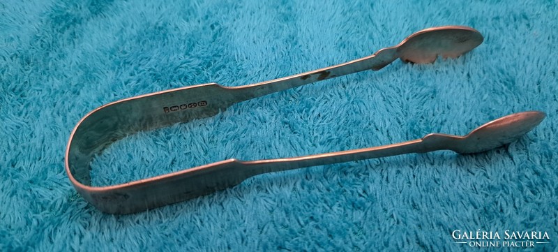Old silver-plated sugar tongs (m4377)
