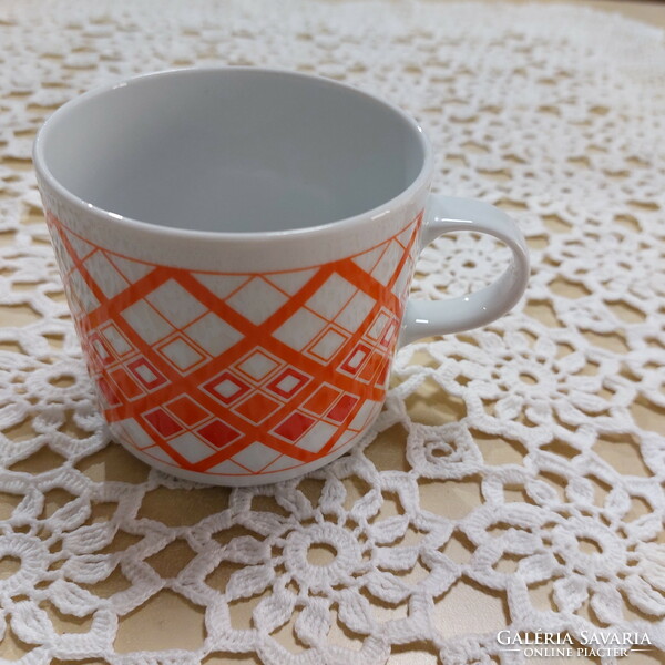 Alföldi rare, orange checkered, patterned mug, cup