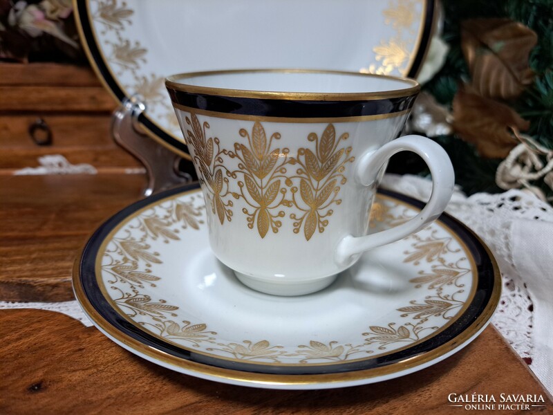 Weimar German porcelain tea cup with cake plate