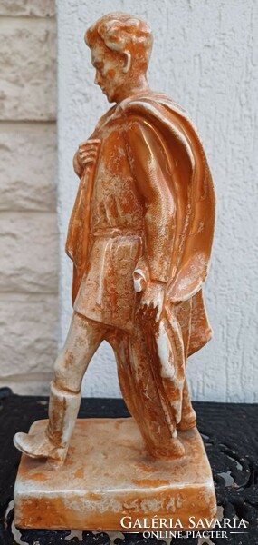 Antique Kisfalud strobl Zsigmond, Petőfi statue, ceramic rarity