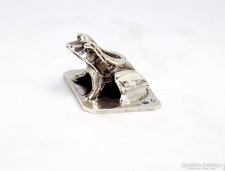 Silver frog miniature figure (zal-ag119434)