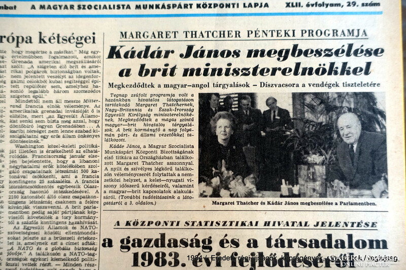 1984 January 15 / people's freedom / birthday :-) original, old newspaper no.: 26398