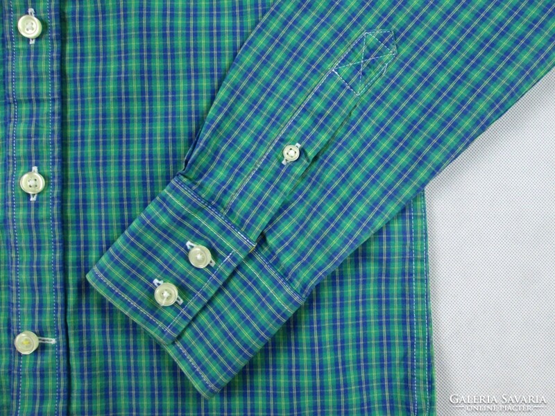 Original superdry (s) sporty elegant checkered long sleeve men's shirt