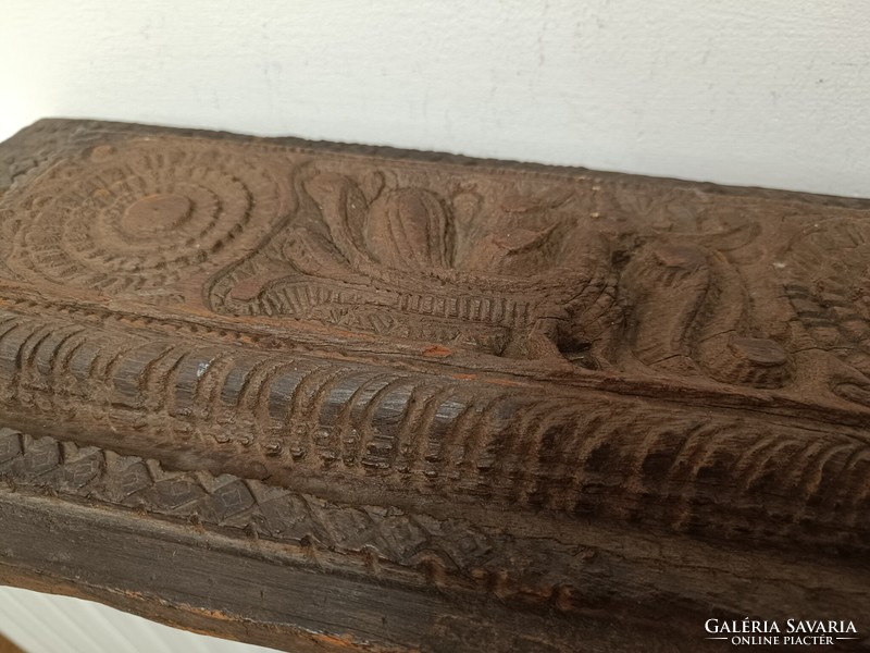 Antique indian carved wooden building ornament gujarat settlement india peacock motif 462 8201