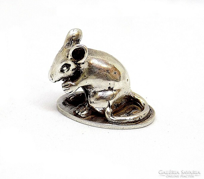 Ezüst egér miniatűr figura (ZAL-Ag119429)