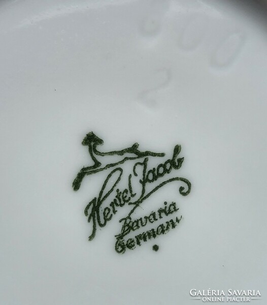Hertel Jacob Bavaria német porcelán cukortartó tej tejszín kiöntő lepke szitakötő virág mintával