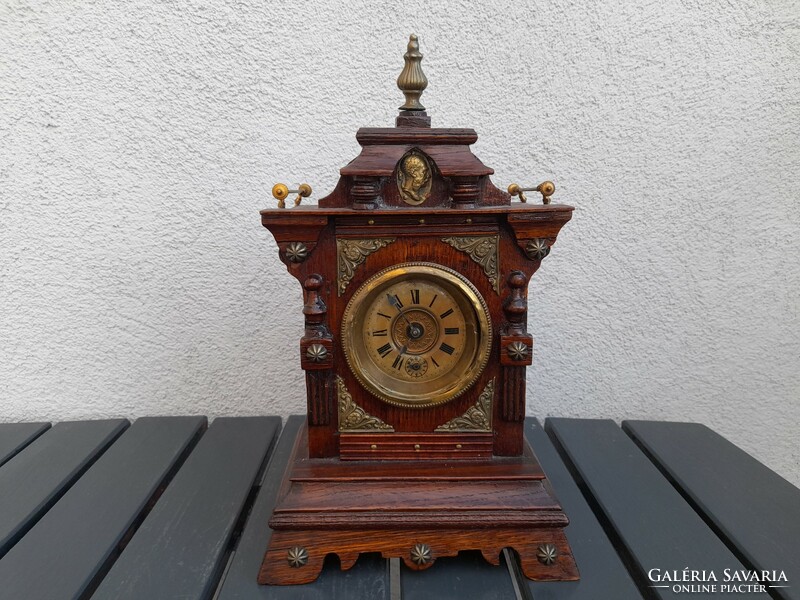 Fabulous rare antique Ferenc József table alarm clock