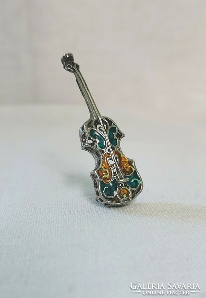 Silver miniature violin