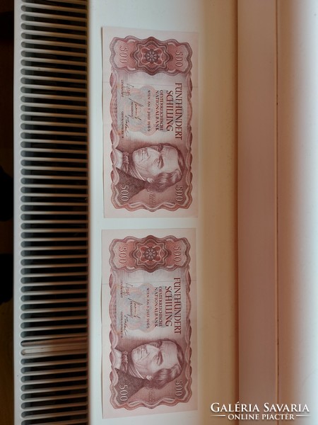 2 fünfhundert schillings 1965 (consecutive)