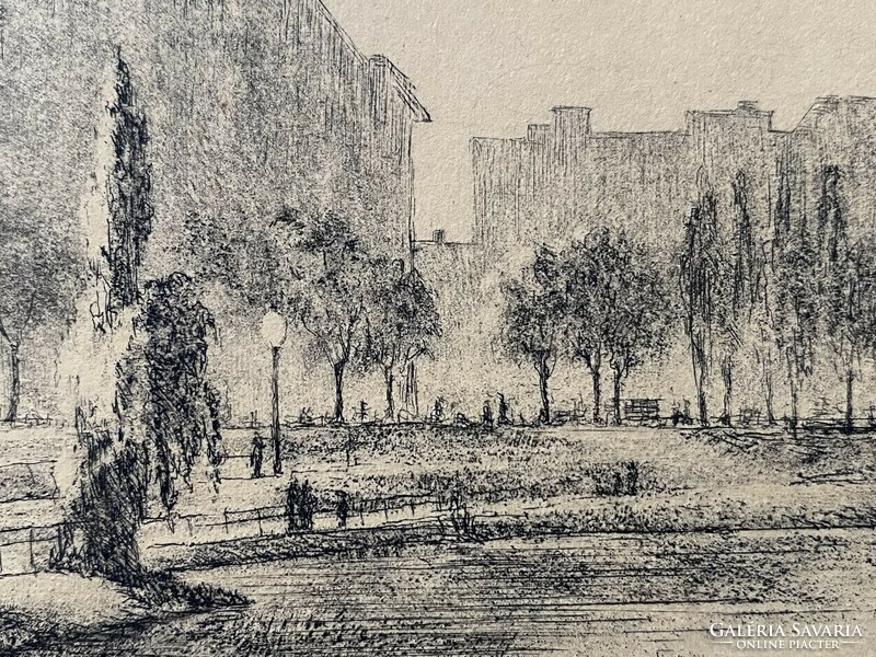 Pál Paulovits (1893-1975) - ujpark budan etching