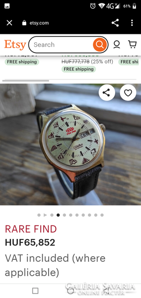 Antique Slava Soviet wristwatch.