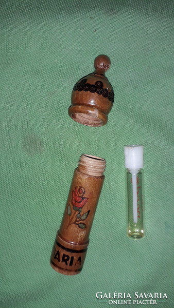 Régi bolgár BULGÁRIA rózsaolaj /parfüm festett égetett dísztartóban a képek szerint 5.
