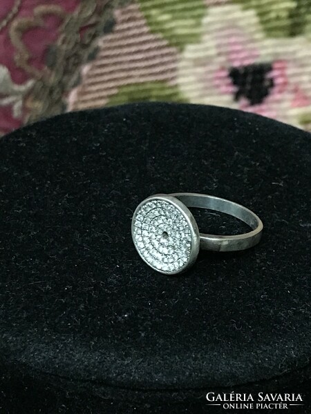 Sokköves ezüst gyűrű 3,8 g jelzett 925