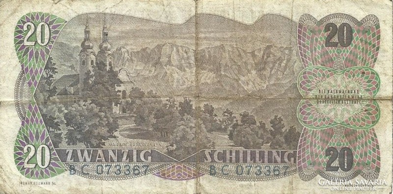 20 schilling 1956 Ausztria