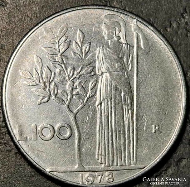 100 Lira, Olaszország, 1978.