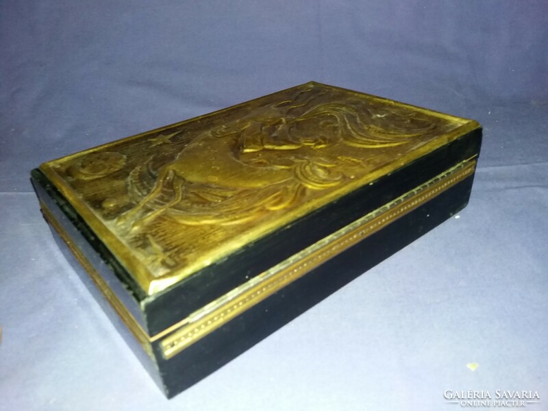 Beautiful fairy tale sun moon paripa copper scene relief industrial artist box 27x 6.5 x17 cm according to the pictures