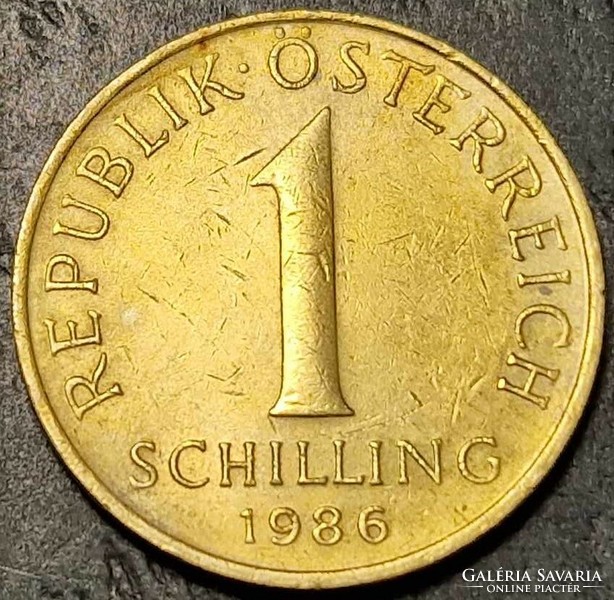 1 schilling, Ausztria, 1986.