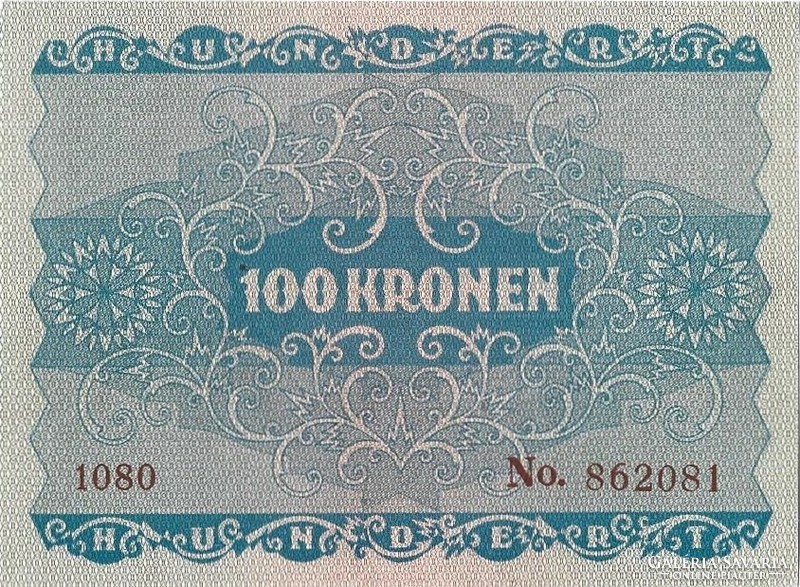 2 X 100 kroner kronen 1922 Austria 3. Unc tracking number