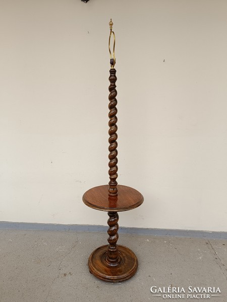 Antique tin German furniture twisted carved wood floor lamp floor lamp with lute without hood 901 8364