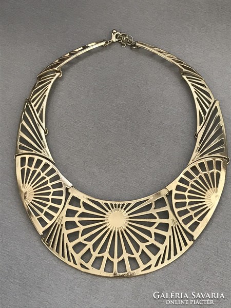 Gold-plated, Cleopatra-style necklace, 14 cm inner diameter